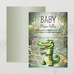 Lycklig Cute Vild Crokodile Jungle Träd vacker Tilläggskort