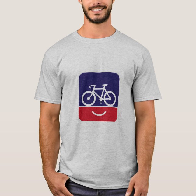 Lycklig cykel t shirt (Framsida)