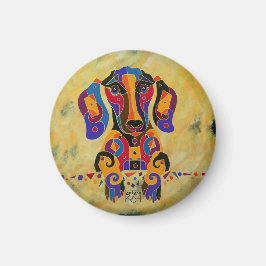 Lycklig Dachshund Magnet