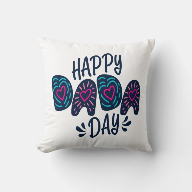 Lycklig Dada-dagen Lycklig Fars dag | DEKORATIV KU Kudde (Framsida)