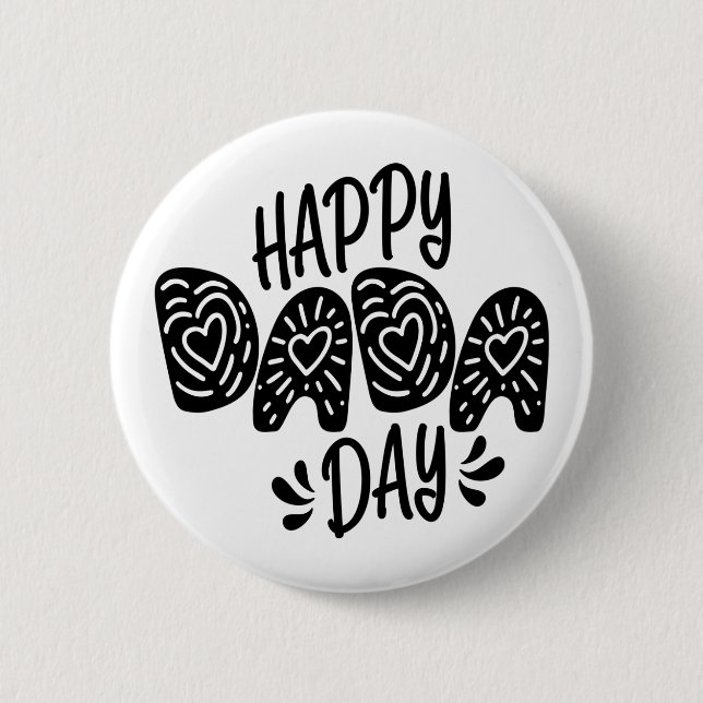 Lycklig Dada-dagen Lycklig Fars dag | PIN-knapp Knapp (Framsida)