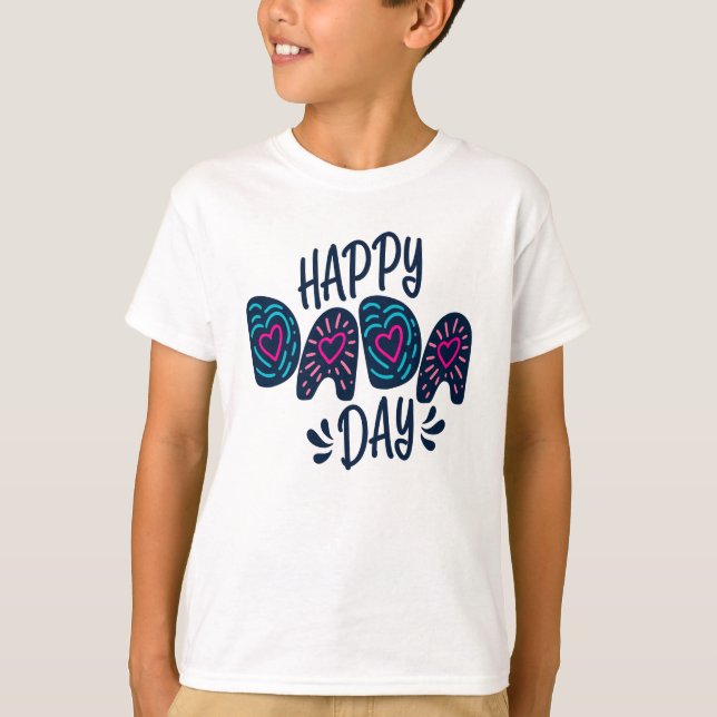Lycklig Dada-dagen Lycklig Fars dag | Shirt T Shirt (Framsida)