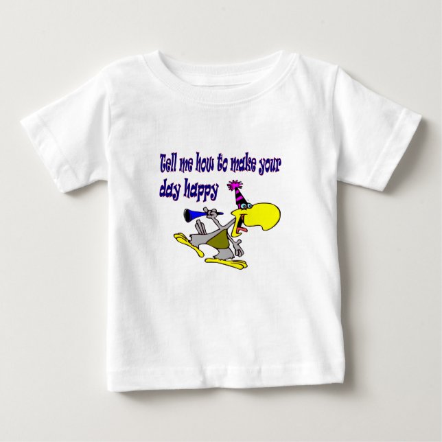 lycklig dag baby t shirt (Framsida)