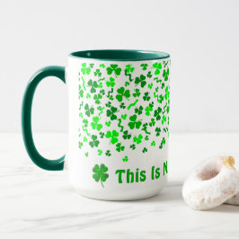Lycklig Dag Shamrocks Fyrklöver Personlig Mugg
