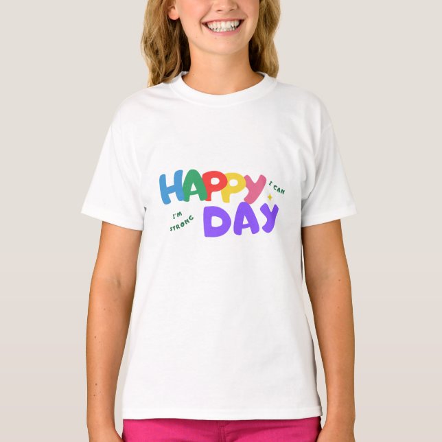 lycklig dag t shirt (Framsida)