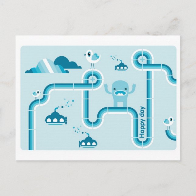 lycklig dag vykort (Framsida)