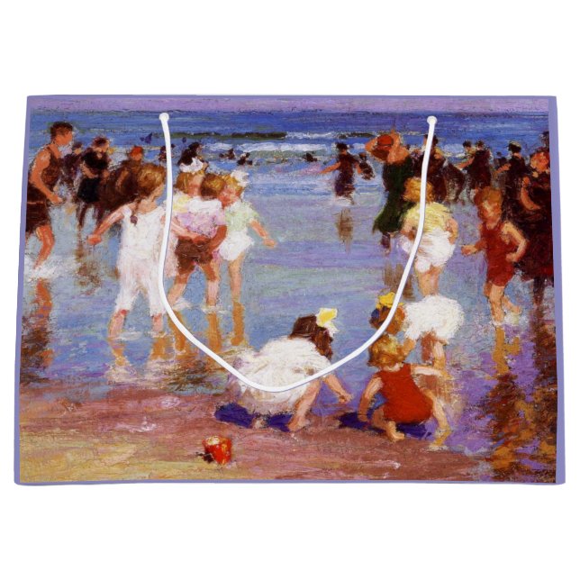 Lycklig-dagar vid stranden (av E.H. Potthast) (Framsidan)