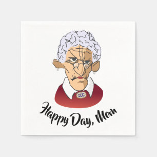 Lycklig-dagen, Mamma Mor-dagen Humor Pappersservett