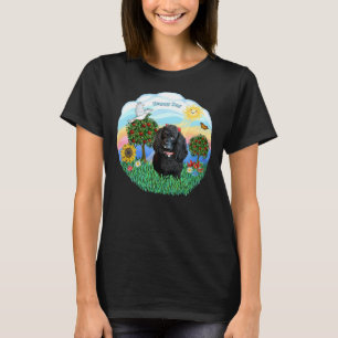 Lycklig-dagen med svart Leksak-Pudel T Shirt
