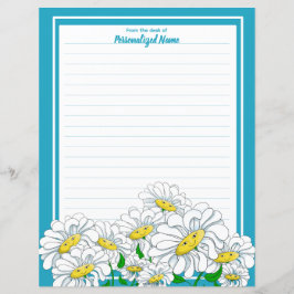 Lycklig Daisy Blue - Vit Pappra Lakan