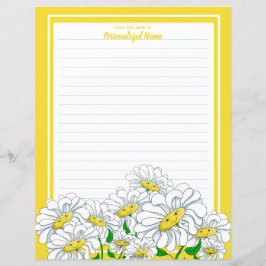 Lycklig Daisy Gult-White Line Pappra Lakan