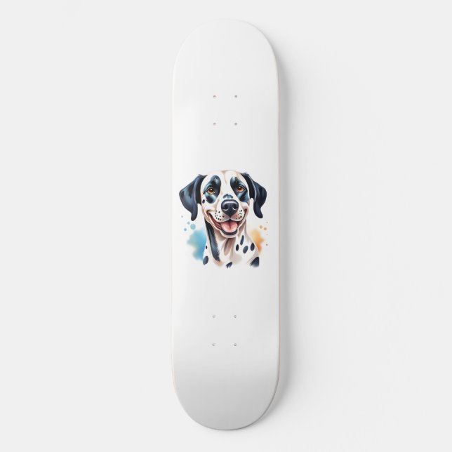 Lycklig Dalmatian Hund Pet Mini Skateboard Bräda 18,5 Cm (Framsida)
