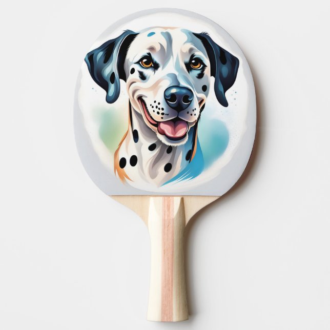 Lycklig Dalmatian Hund Pet Pingisracket (Framsidan)