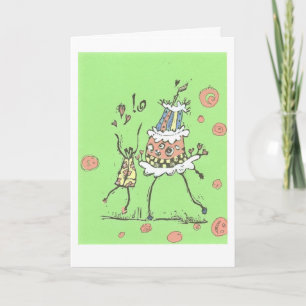 Lycklig Dance Birthday Card Kort