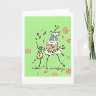 Lycklig Dance Birthday Card Kort