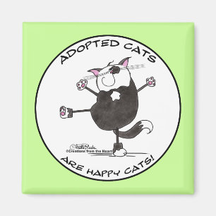 Lycklig Dance Cat Magnet