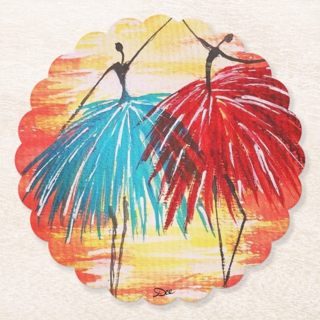 Lycklig Dance Papper Underlägg (Framsida)