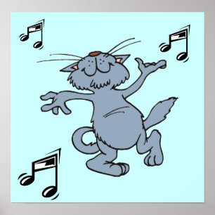 Lycklig Dancing Cat, Musik Poster