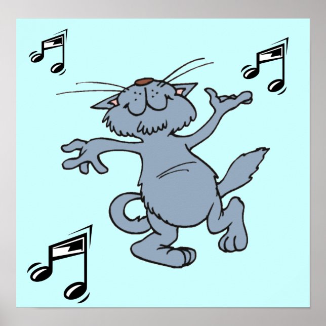 Lycklig Dancing Cat, Musik Poster (Framsidan)