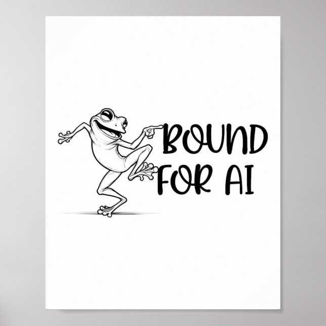 Lycklig Dancing Frog Ai Artificial Intelligence De Poster (Framsidan)