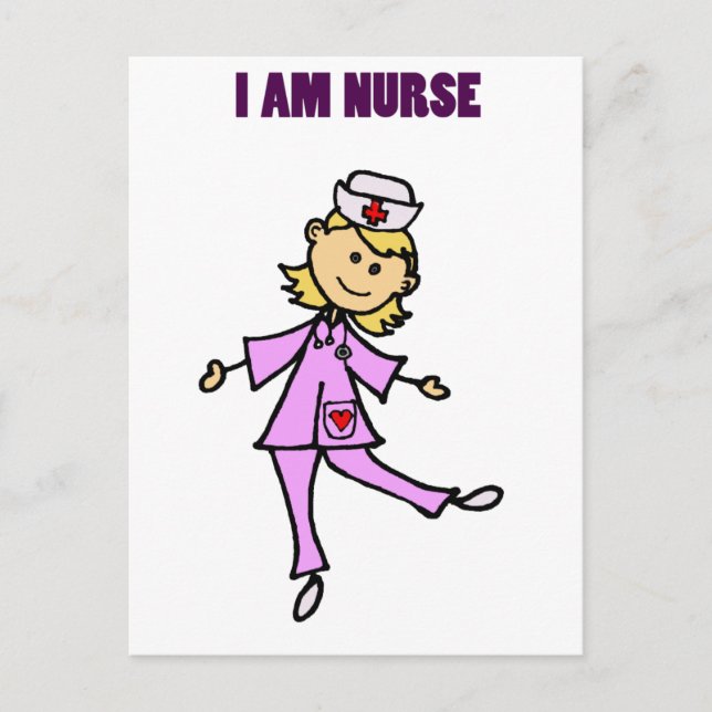 Lycklig Dancing Nurse Art Vykort (Framsida)