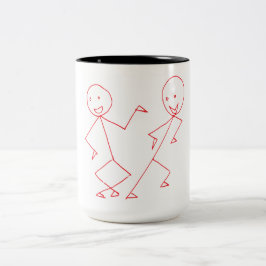 Lycklig Dancing Stickman Mugg