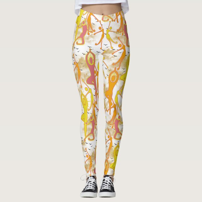 Lycklig Dancing Yoga Girls Leggings (Framsida)