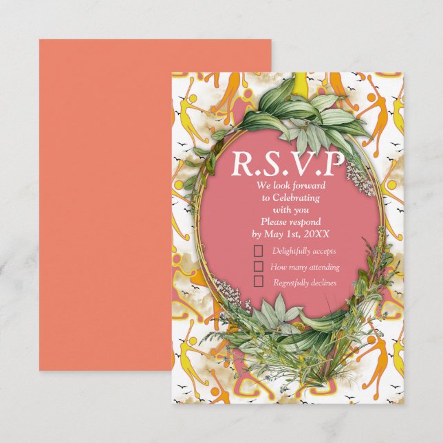 Lycklig Dancing Yoga Girls OSA Kort (Fram/baksida)