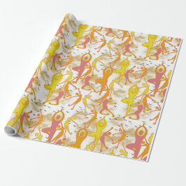 Lycklig Dancing Yoga Girls Presentpapper