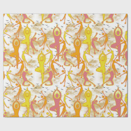 Lycklig Dancing Yoga Girls Presentpapper