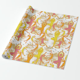 Lycklig Dancing Yoga Girls Presentpapper