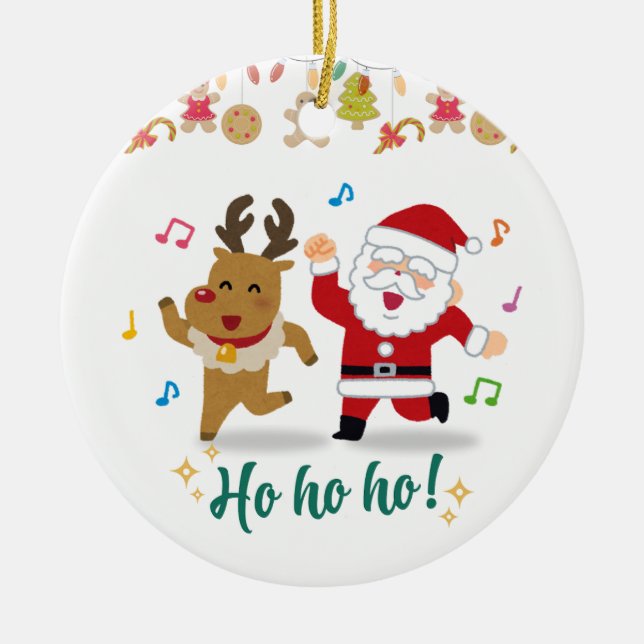 Lycklig dans julgransprydnad keramik (Framsidan)