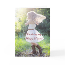 LYCKLIG DANS-KORT FÖR UPPMUNTRAN