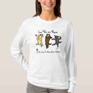 Lycklig dansa Labrador Triotecknad Tee Shirt