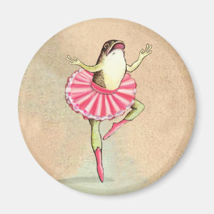 Lycklig Danskning Ballerina Frog Magnet