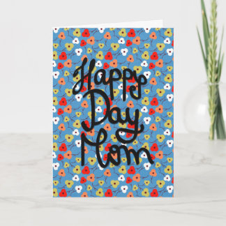 Lycklig Day Mamma Colorful Blommigt Flowers Mors d Kort