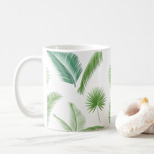 Lycklig Day Travel Tropical handflatan träd löv Ju Kaffemugg