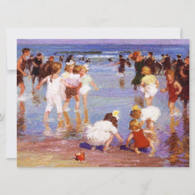 Lycklig Days vid stranden Kort (Framsida)