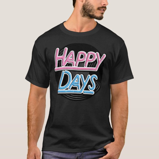 Lycklig Days (Worn-look) Essential T-Shirt (Framsida)