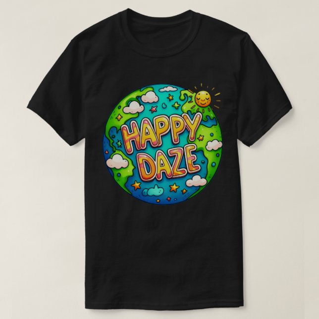 Lycklig Daze T Shirt (Design framsida)