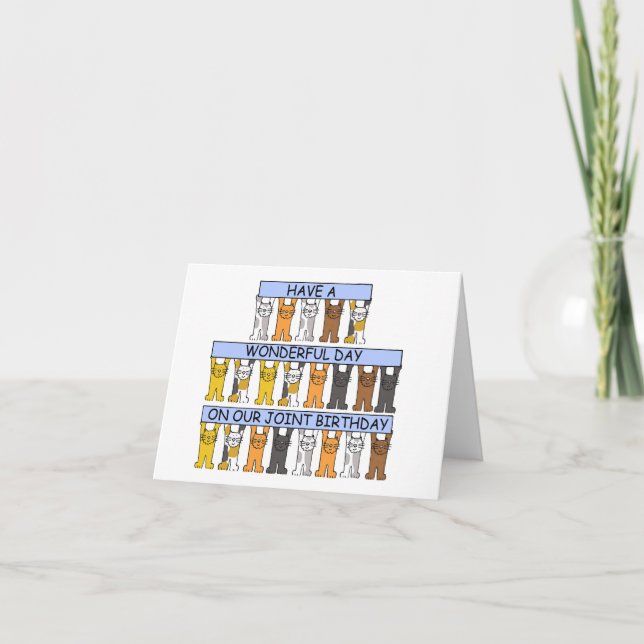 Lycklig delade samma dag på födelsedag kort (Framsida)