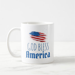 Lycklig den 4 juli 4 juli VÄLSIGNA DIG AMERIKA Kaffemugg