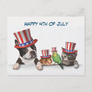 Lycklig den 4 juli helg vykort