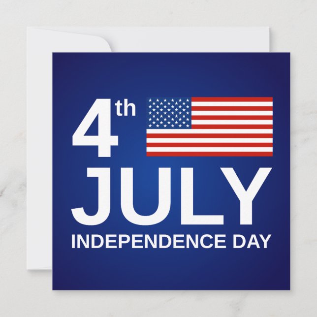 Lycklig den 4 juli julkort (Framsida)