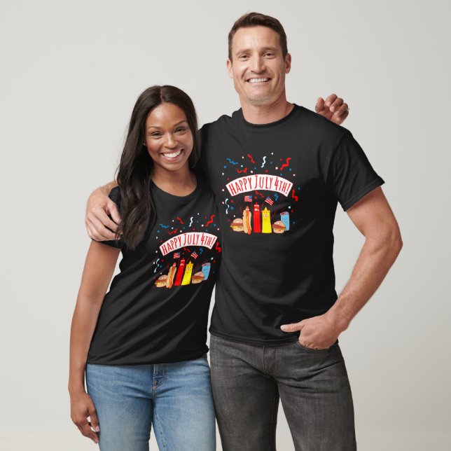 Lycklig den 4 juli t shirt (Unisex)