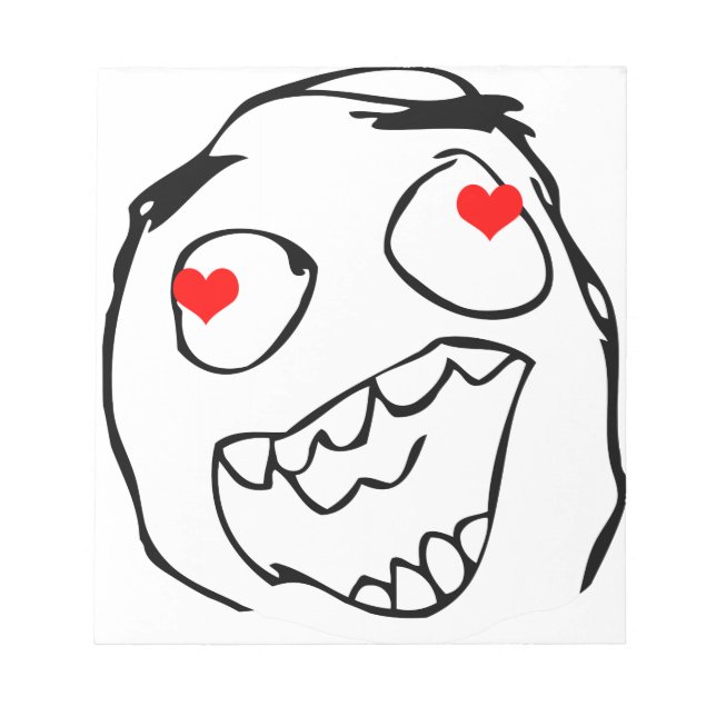 Lycklig derp Valentine i kärlek - meme Anteckningsblock (Framsida)