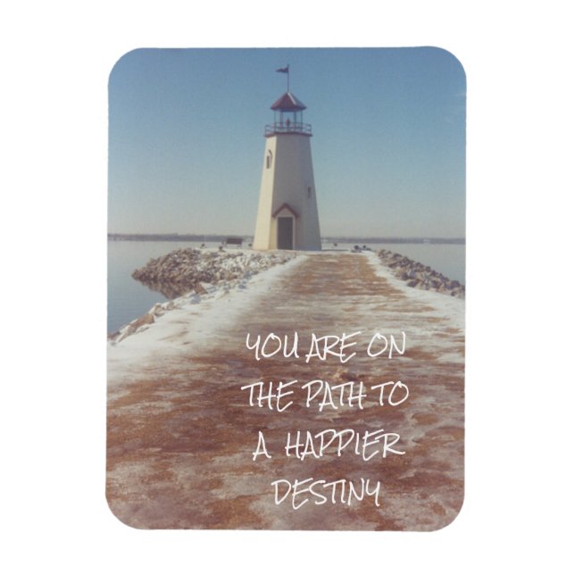 Lycklig Destiny International Lighthouse Photograp Magnet (Vertikal)
