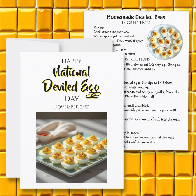 Lycklig Deviled Egg Day | andra november Vykort (Skapare uppladdad)