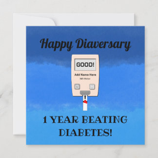 Lycklig Diaversary Beating Diabetes Kort
