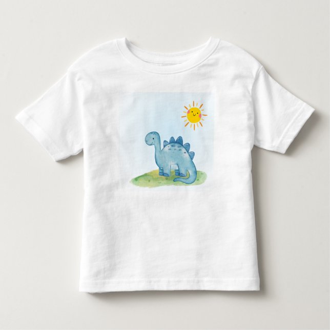 Lycklig Dino T Shirt (Framsida)